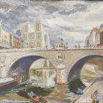 Oljemålning, Rudolf Gowenius (1896-1960), Paris, 1954, 37x48